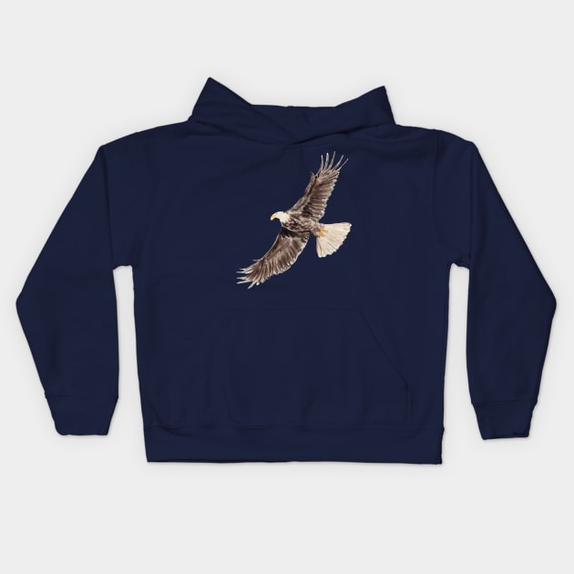 Eagle – king of the skies Kids Hoodie by Elena Ehrenberg